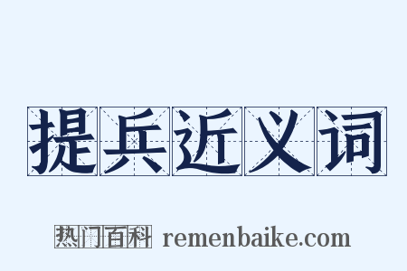 提兵近义词是什么意思的图片